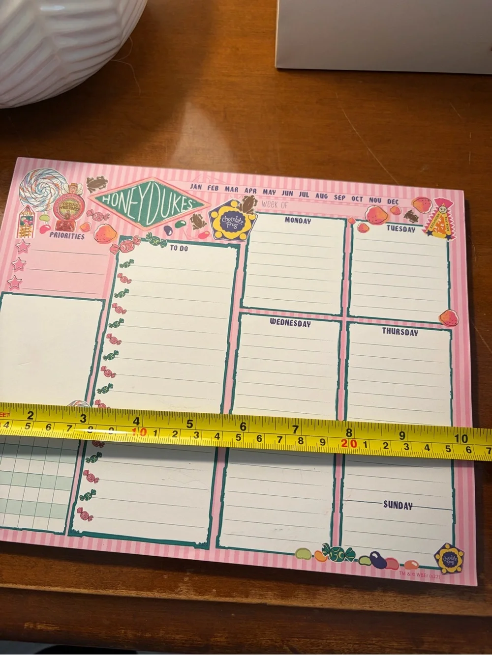 Harry Potter Honeydukes Themed Weekly Planner Notepad - Pink Candy Design